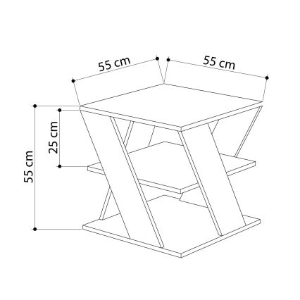 Table d'appoint CYCLO 55x55 cm blanche