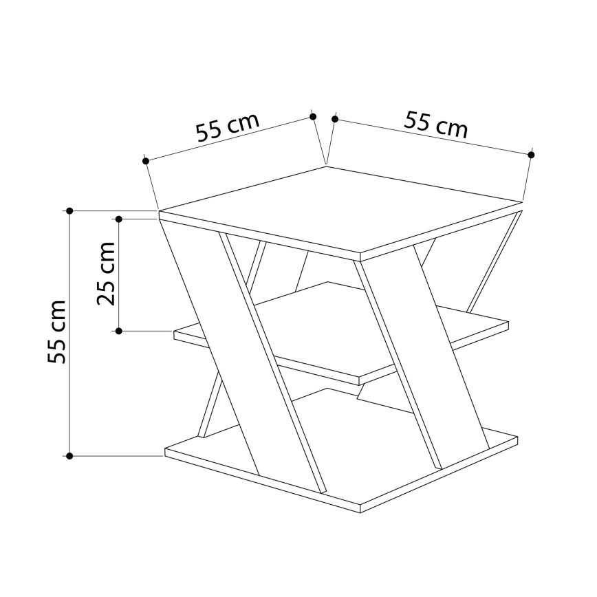 Table d'appoint CYCLO 55x55 cm blanche