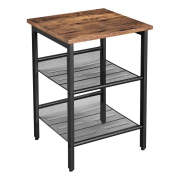 Table d'appoint ELDUR marron/noir
