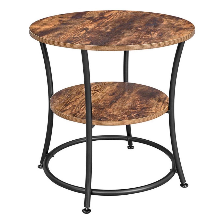 Table d'appoint ELDUR marron/noir