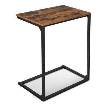 Table d'appoint ELDUR marron/noir