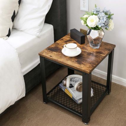 Table d'appoint ELDUR marron/noir