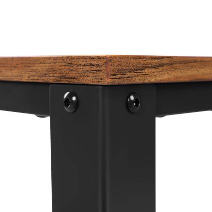 Table d'appoint ELDUR marron/noir