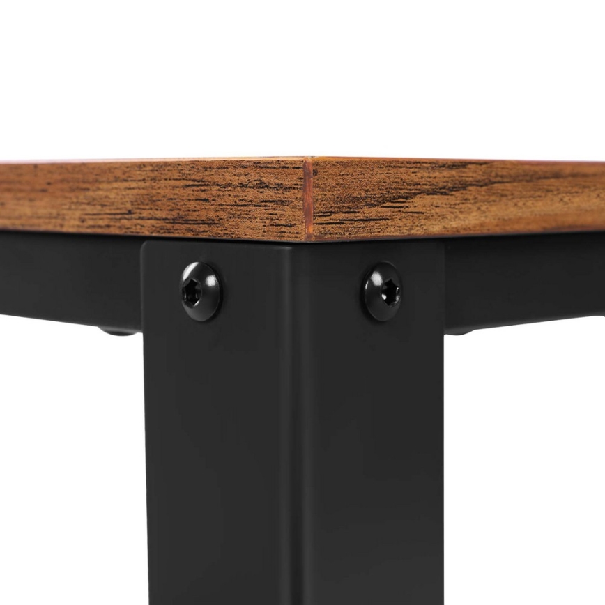 Table d'appoint ELDUR marron/noir