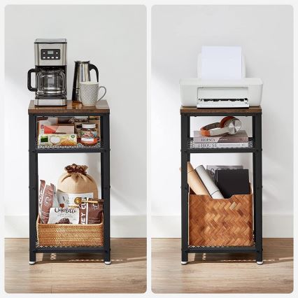 Table d'appoint ELDUR marron/noir