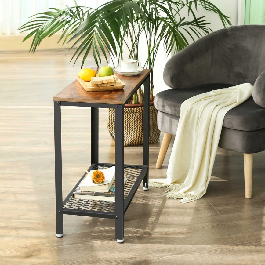 Table d'appoint ELDUR marron/noir