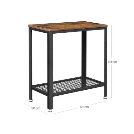 Table d'appoint ELDUR marron/noir