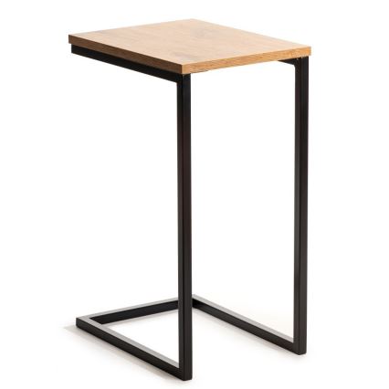 Table d'appoint HELPER 57x40 cm noire/marron