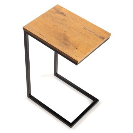 Table d'appoint HELPER 57x40 cm noire/marron