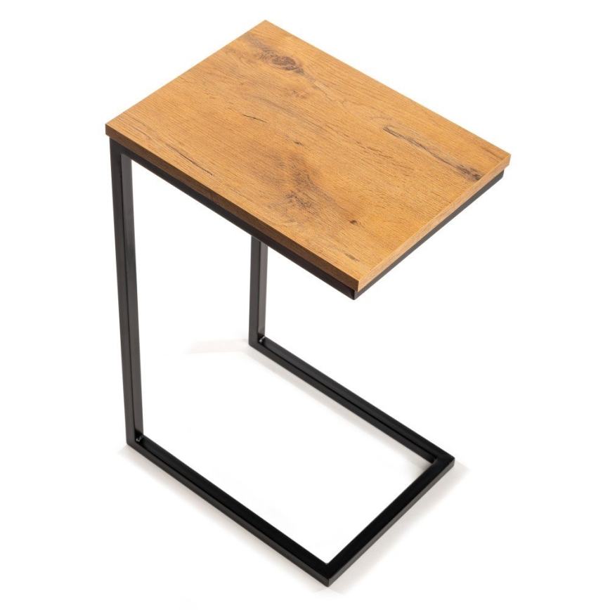 Table d'appoint HELPER 57x40 cm noire/marron