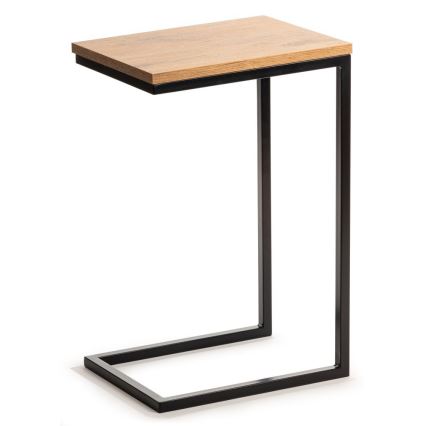 Table d'appoint HELPER 57x40 cm noire/marron