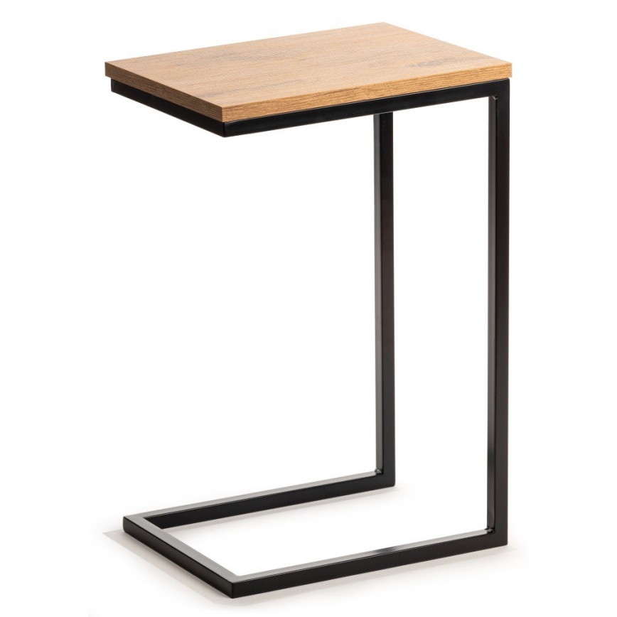 Table d'appoint HELPER 57x40 cm noire/marron