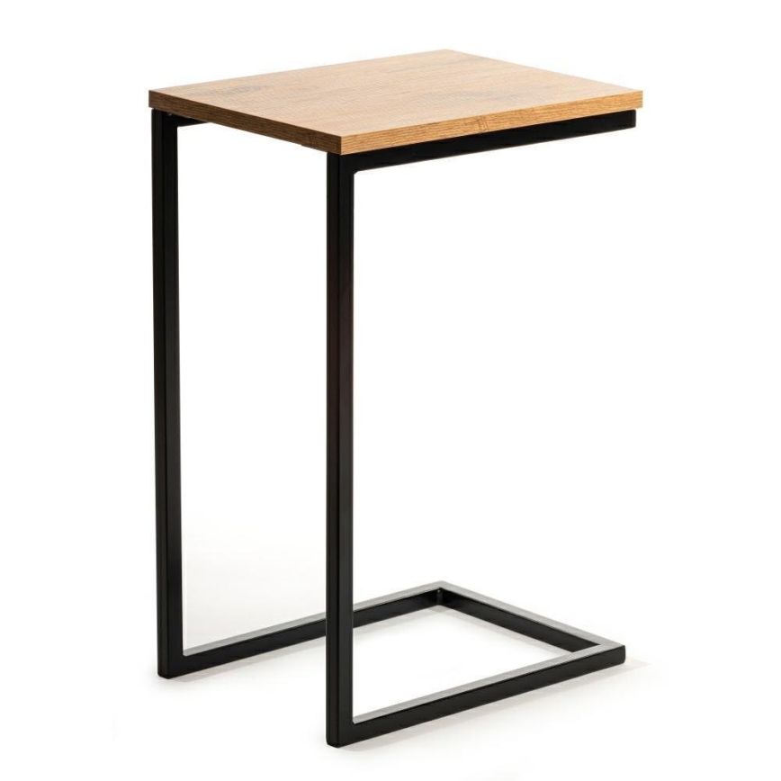 Table d'appoint HELPER 57x40 cm noire/marron