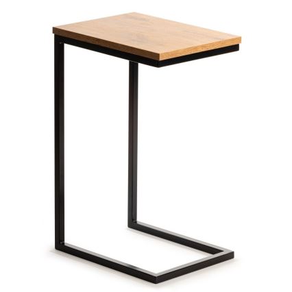 Table d'appoint HELPER 57x40 cm noire/marron