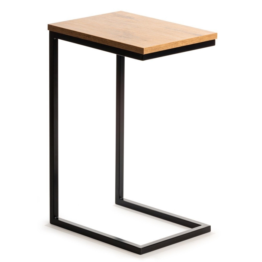 Table d'appoint HELPER 57x40 cm noire/marron