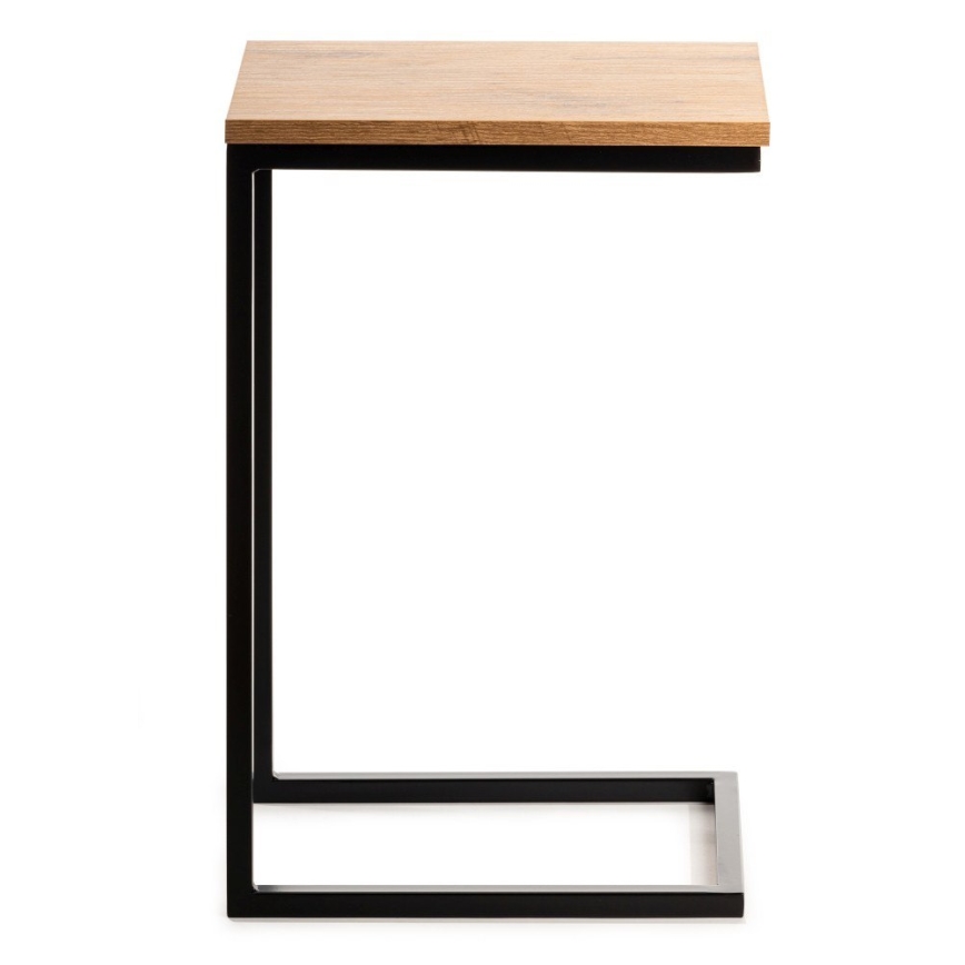 Table d'appoint HELPER 57x40 cm noire/marron