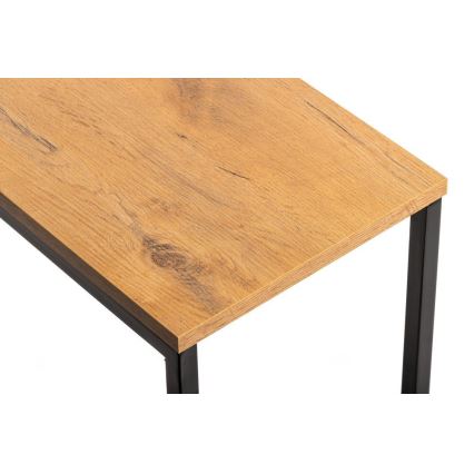 Table d'appoint HELPER 57x40 cm noire/marron