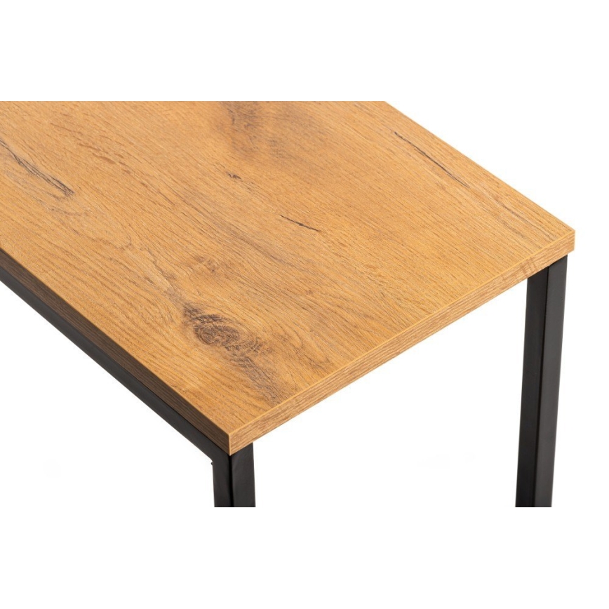 Table d'appoint HELPER 57x40 cm noire/marron