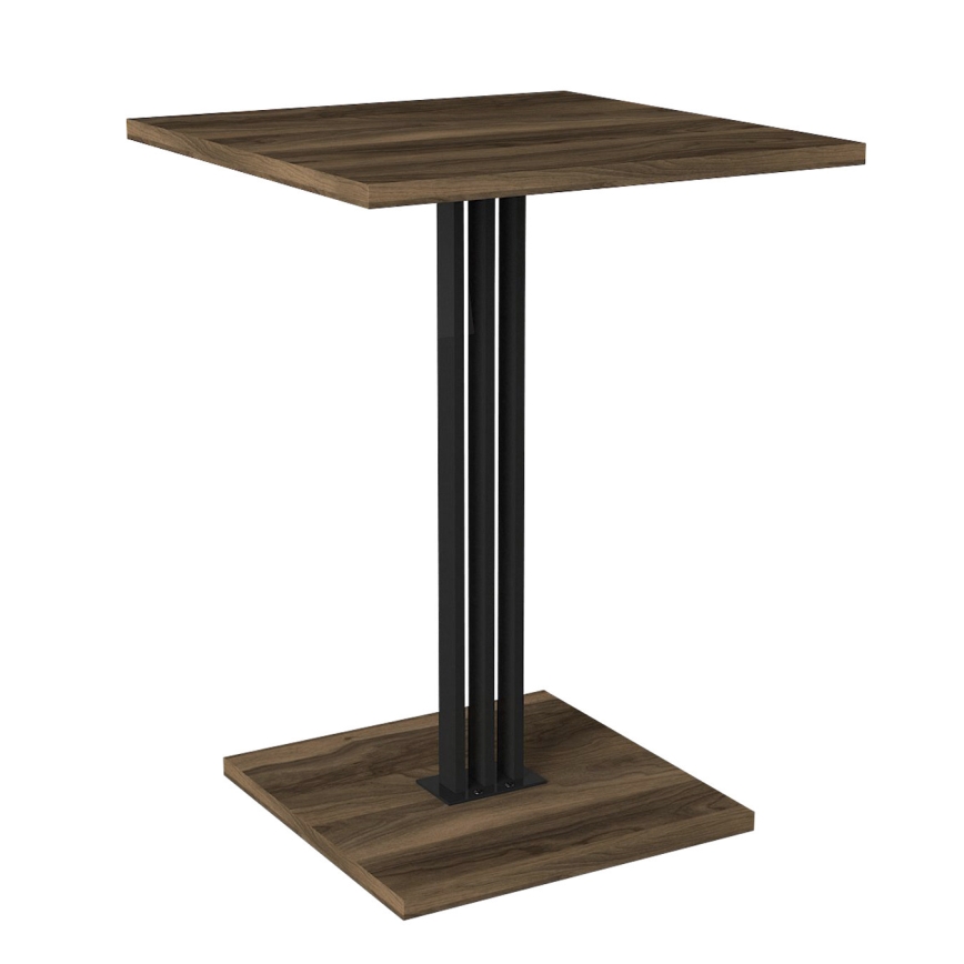 Table d'appoint HILDA 60x44,8 cm marron/noire