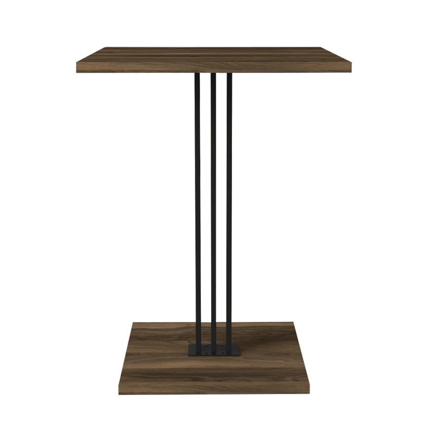 Table d'appoint HILDA 60x44,8 cm marron/noire