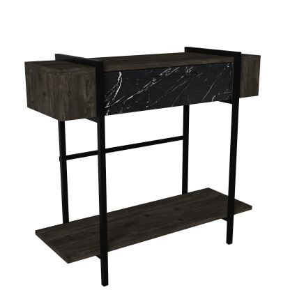 Table d'appoint LISBON 82x90 cm noire