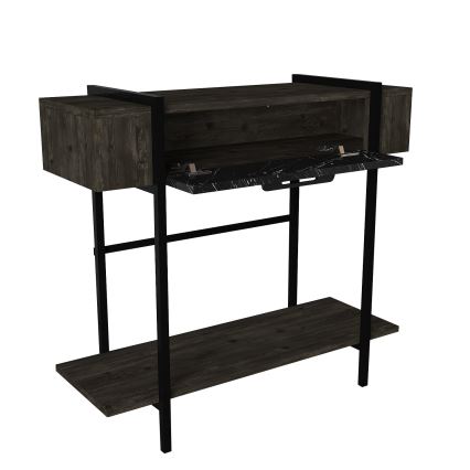 Table d'appoint LISBON 82x90 cm noire