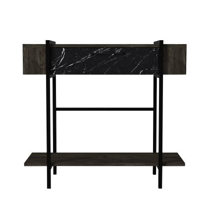 Table d'appoint LISBON 82x90 cm noire