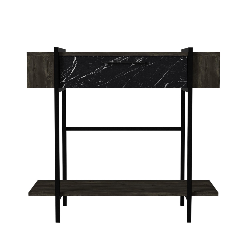 Table d'appoint LISBON 82x90 cm noire