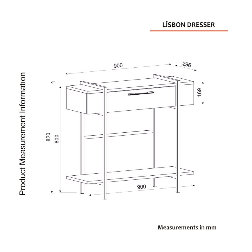 Table d'appoint LISBON 82x90 cm noire
