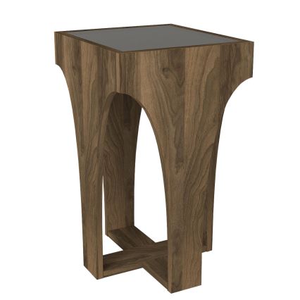 Table d'appoint LITUS 58x37 cm marron