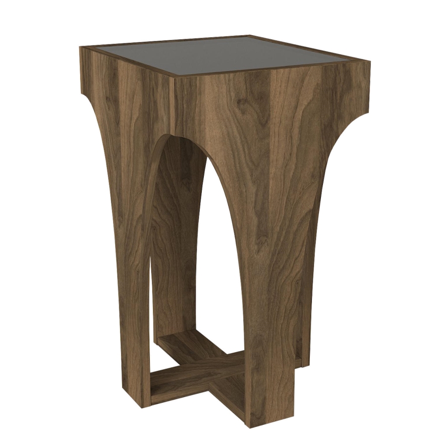 Table d'appoint LITUS 58x37 cm marron