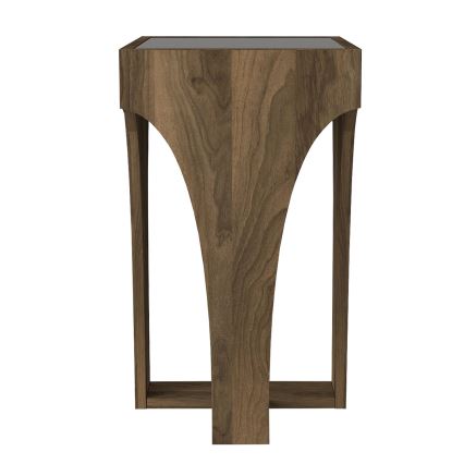 Table d'appoint LITUS 58x37 cm marron