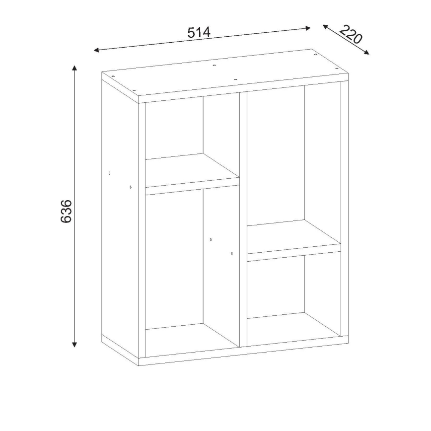 Table d'appoint LUPUS 63,6x51,4 cm blanche