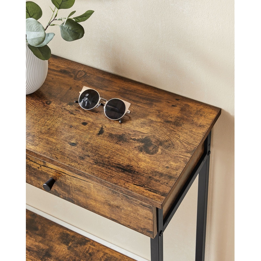Table d'appoint LUVOR marron/noir