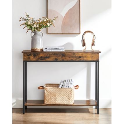 Table d'appoint LUVOR marron/noir