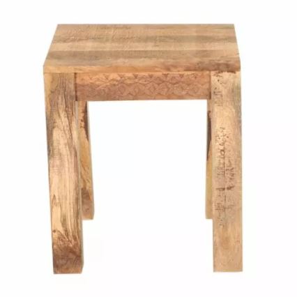 Table d'appoint MANU 40x40 cm bois massif/manguier