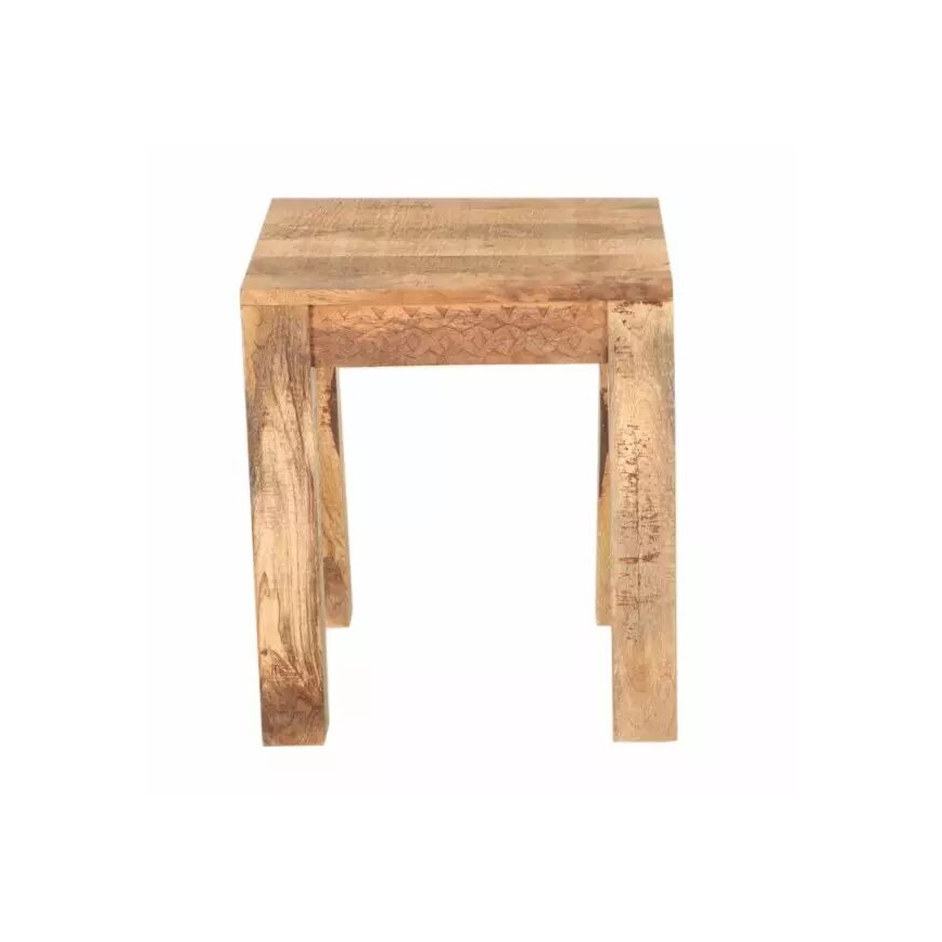 Table d'appoint MANU 40x40 cm bois massif/manguier