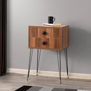 Table d'appoint MELINOS 70x45 cm marron