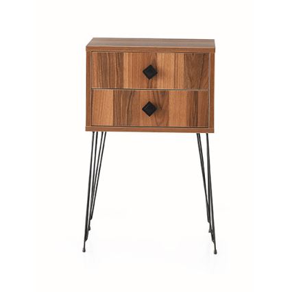 Table d'appoint MELINOS 70x45 cm marron