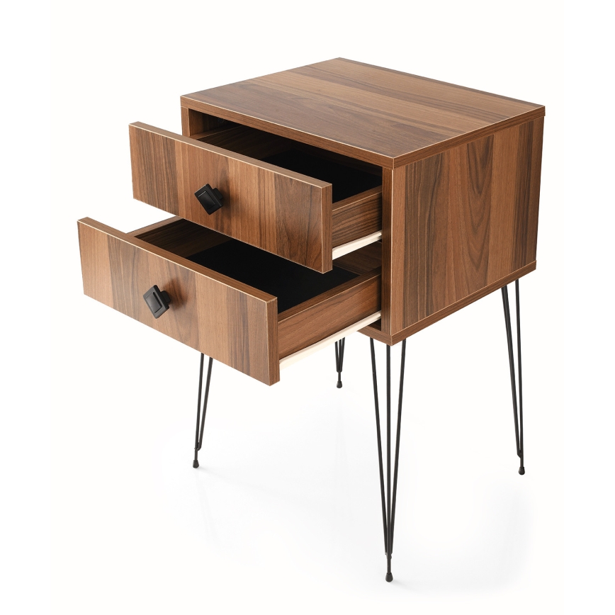 Table d'appoint MELINOS 70x45 cm marron