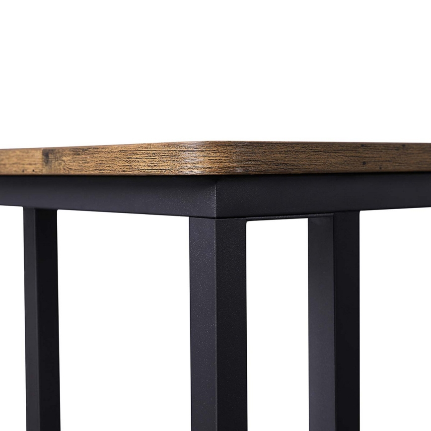 Table d'appoint mobile ELDUR marron/noir