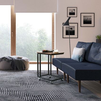 Table d'appoint mobile ELDUR marron/noir