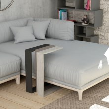 Table d'appoint MUJU 57x30 cm noire/beige/grise