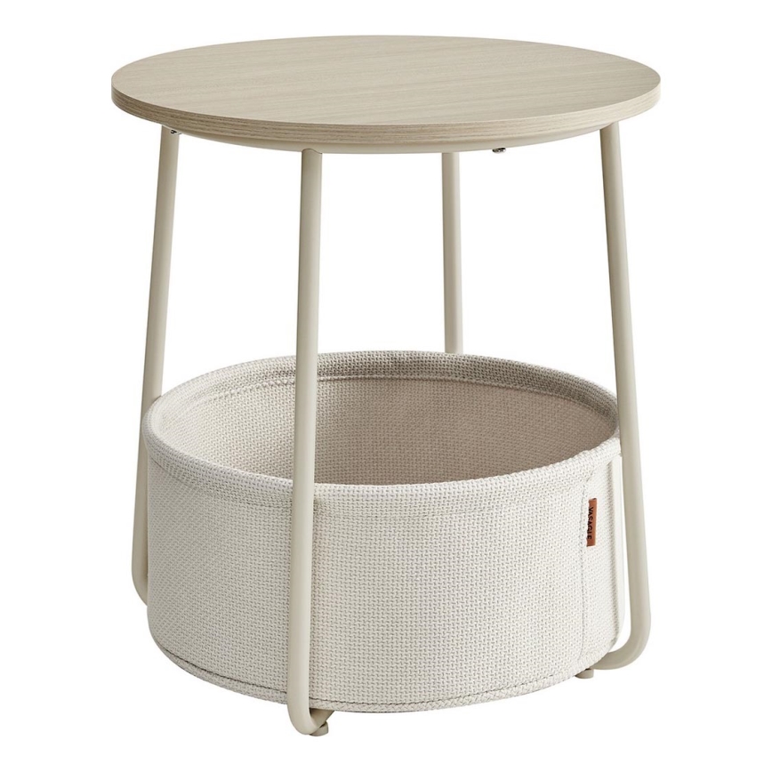 Table d'appoint NOIRA crème/blanche