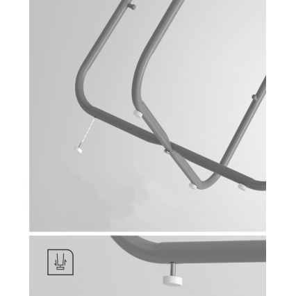 Table d'appoint NOIRA grise/blanche