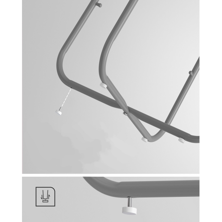 Table d'appoint NOIRA grise/blanche