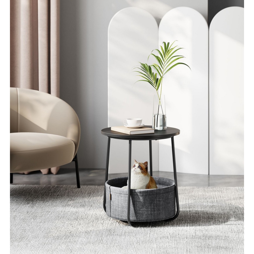Table d'appoint NOIRA noir/gris