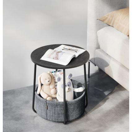 Table d'appoint NOIRA noir/gris