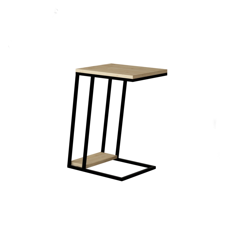 Table d'appoint PAL 57x40 cm beige/noir