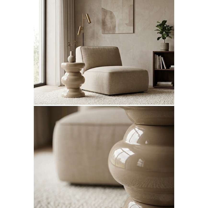 Table d'appoint PETIT Ø 31 cm beige